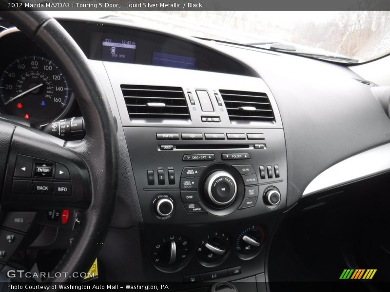 Liquid Silver Metallic / Black 2012 Mazda MAZDA3 i Touring 5 Door