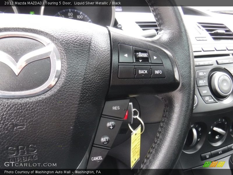 Liquid Silver Metallic / Black 2012 Mazda MAZDA3 i Touring 5 Door