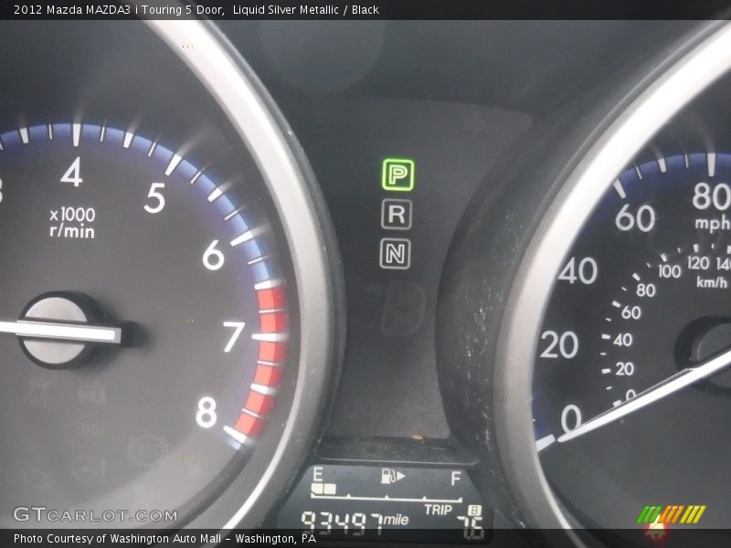 Liquid Silver Metallic / Black 2012 Mazda MAZDA3 i Touring 5 Door