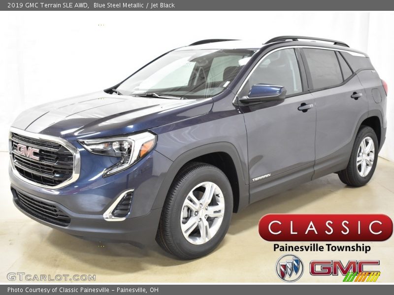 Blue Steel Metallic / Jet Black 2019 GMC Terrain SLE AWD