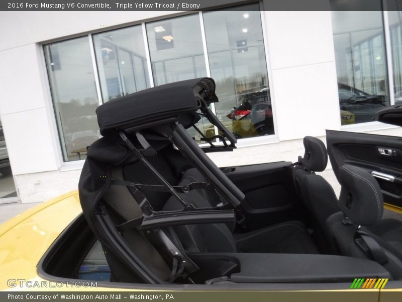 Triple Yellow Tricoat / Ebony 2016 Ford Mustang V6 Convertible