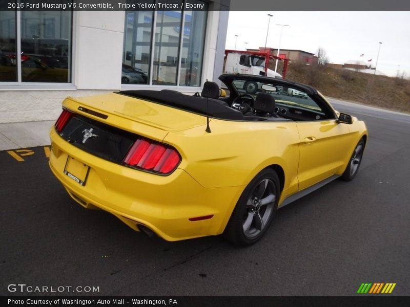 Triple Yellow Tricoat / Ebony 2016 Ford Mustang V6 Convertible