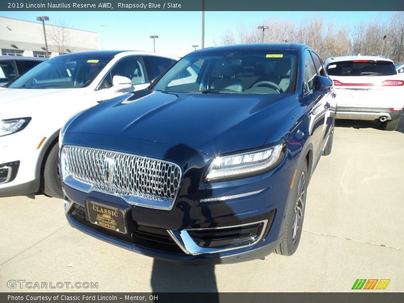 Rhapsody Blue / Slate 2019 Lincoln Nautilus Reserve AWD