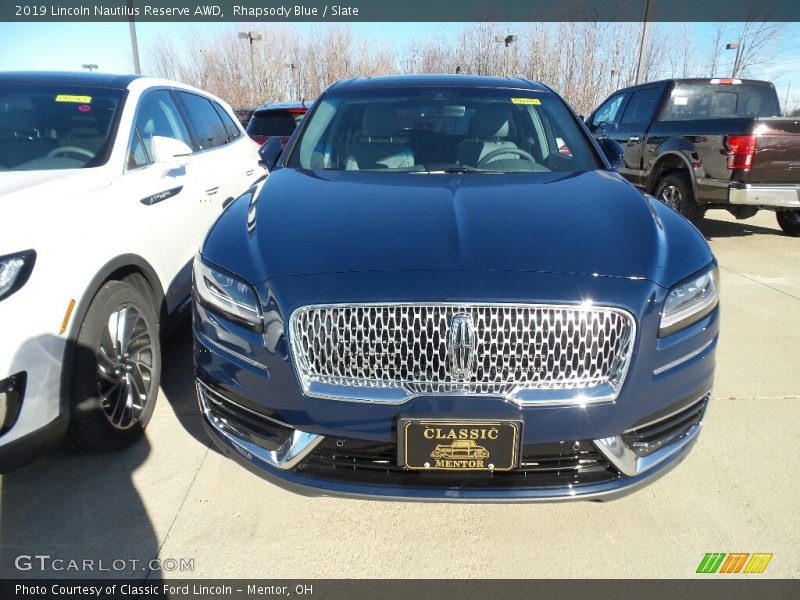 Rhapsody Blue / Slate 2019 Lincoln Nautilus Reserve AWD