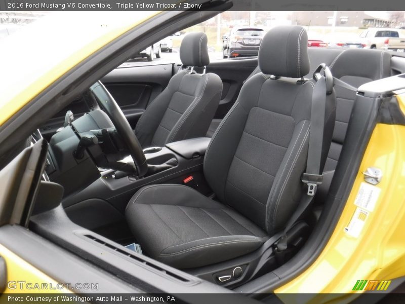 Triple Yellow Tricoat / Ebony 2016 Ford Mustang V6 Convertible