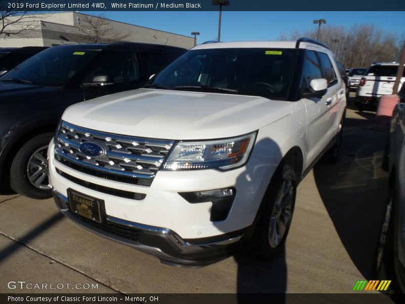 White Platinum / Medium Black 2019 Ford Explorer Limited 4WD