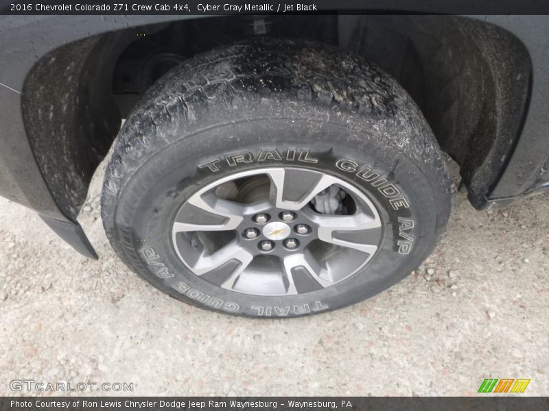 Cyber Gray Metallic / Jet Black 2016 Chevrolet Colorado Z71 Crew Cab 4x4
