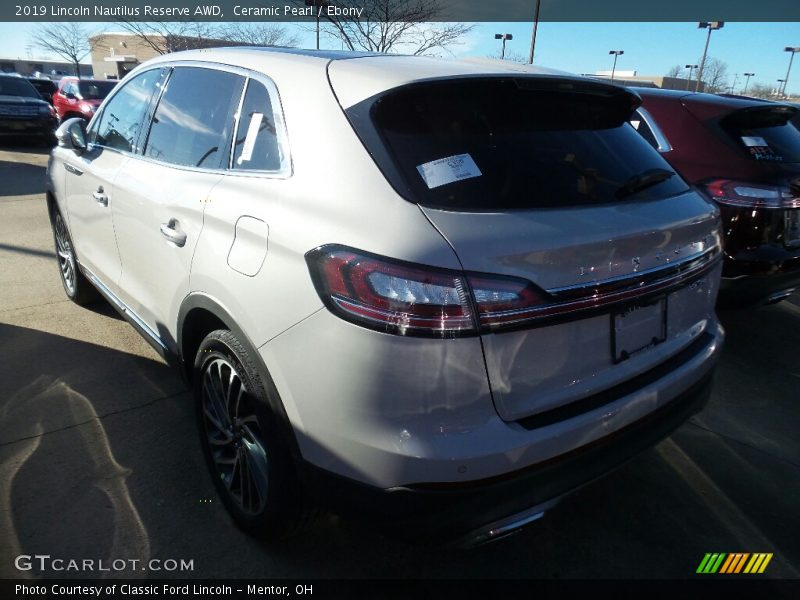 Ceramic Pearl / Ebony 2019 Lincoln Nautilus Reserve AWD