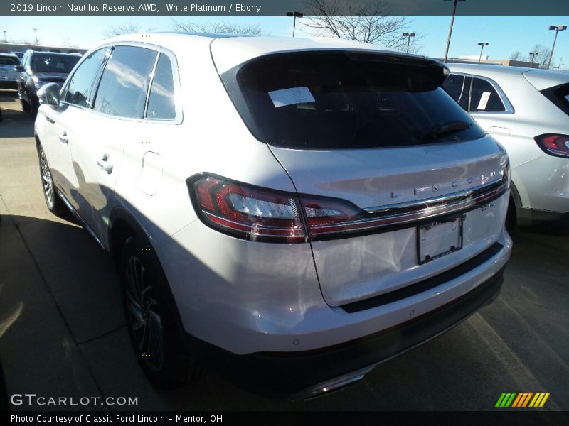 White Platinum / Ebony 2019 Lincoln Nautilus Reserve AWD