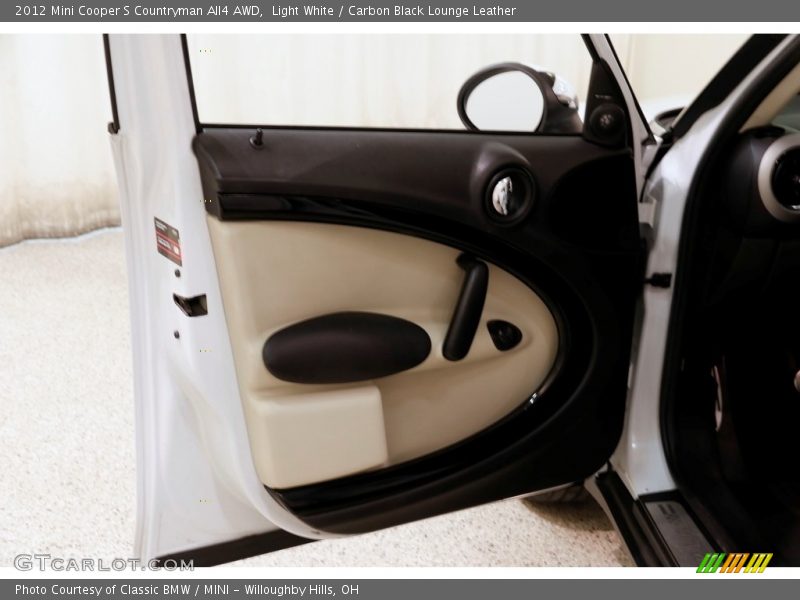 Light White / Carbon Black Lounge Leather 2012 Mini Cooper S Countryman All4 AWD
