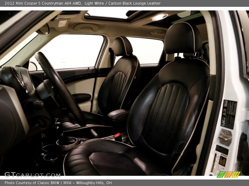 Light White / Carbon Black Lounge Leather 2012 Mini Cooper S Countryman All4 AWD