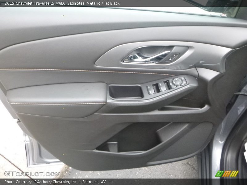 Satin Steel Metallic / Jet Black 2019 Chevrolet Traverse LS AWD