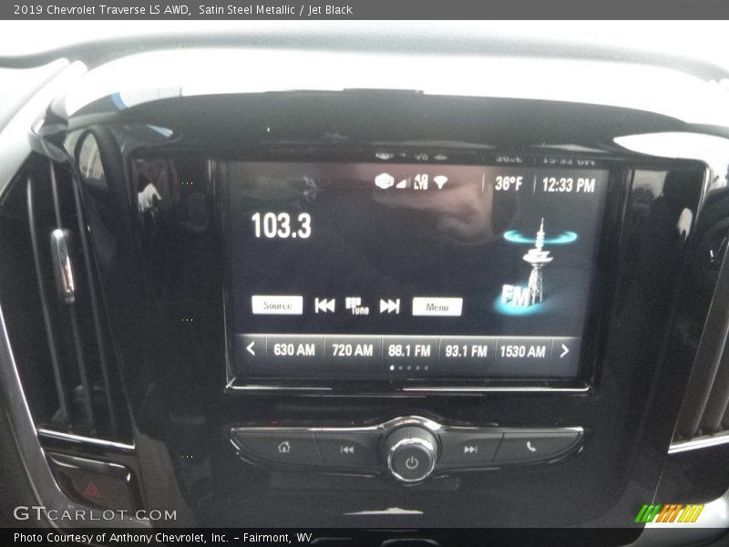 Satin Steel Metallic / Jet Black 2019 Chevrolet Traverse LS AWD