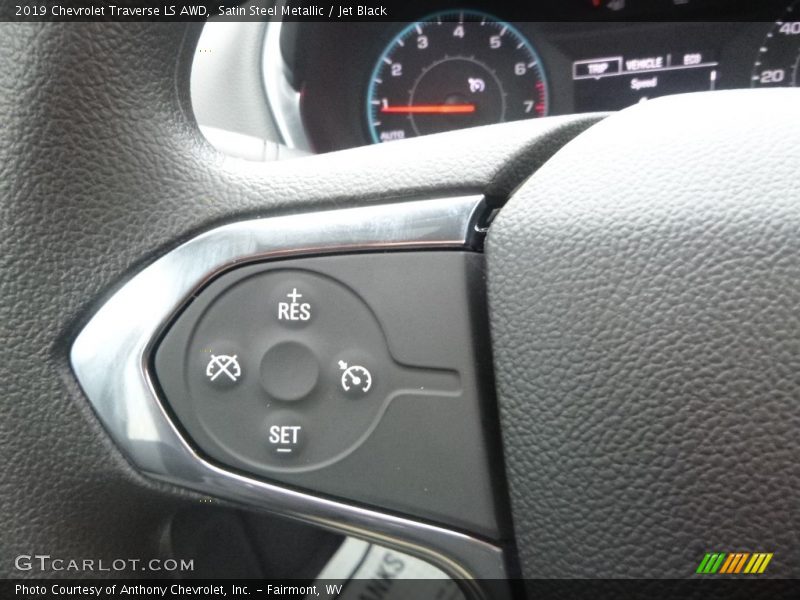 Satin Steel Metallic / Jet Black 2019 Chevrolet Traverse LS AWD
