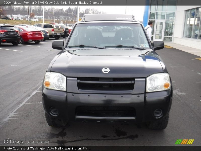 Super Black / Charcoal 2004 Nissan Frontier XE V6 Crew Cab 4x4