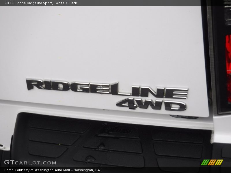 White / Black 2012 Honda Ridgeline Sport