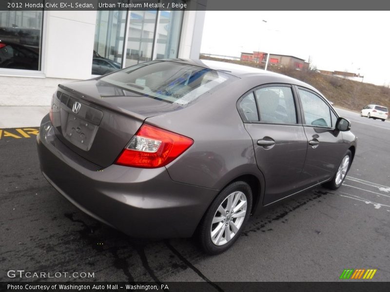 Urban Titanium Metallic / Beige 2012 Honda Civic EX-L Sedan