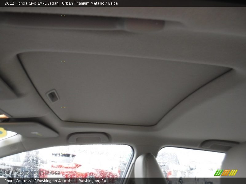 Urban Titanium Metallic / Beige 2012 Honda Civic EX-L Sedan