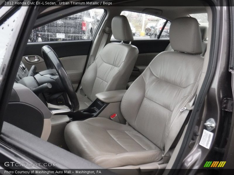 Urban Titanium Metallic / Beige 2012 Honda Civic EX-L Sedan