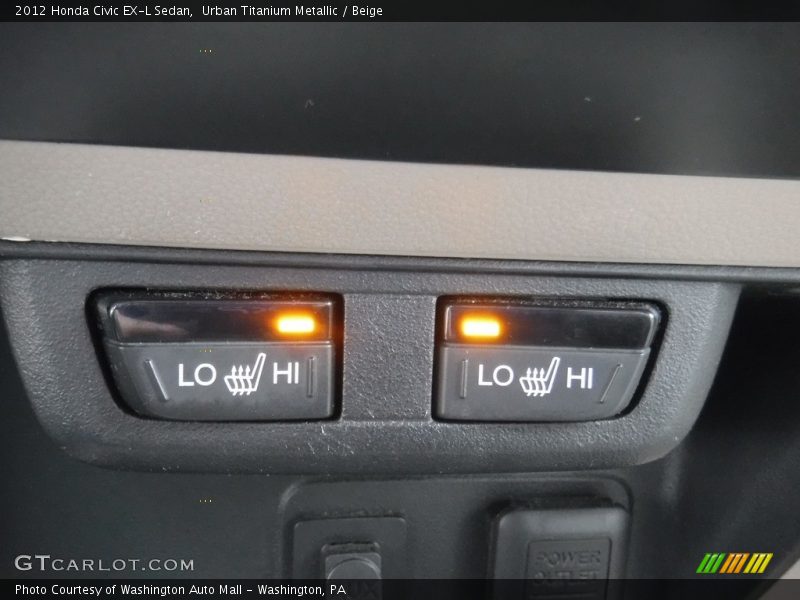 Urban Titanium Metallic / Beige 2012 Honda Civic EX-L Sedan