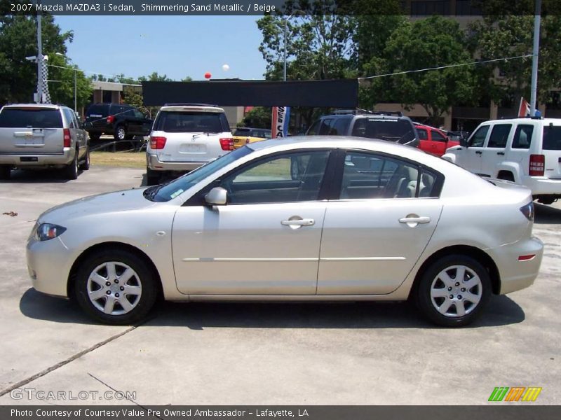 Shimmering Sand Metallic / Beige 2007 Mazda MAZDA3 i Sedan