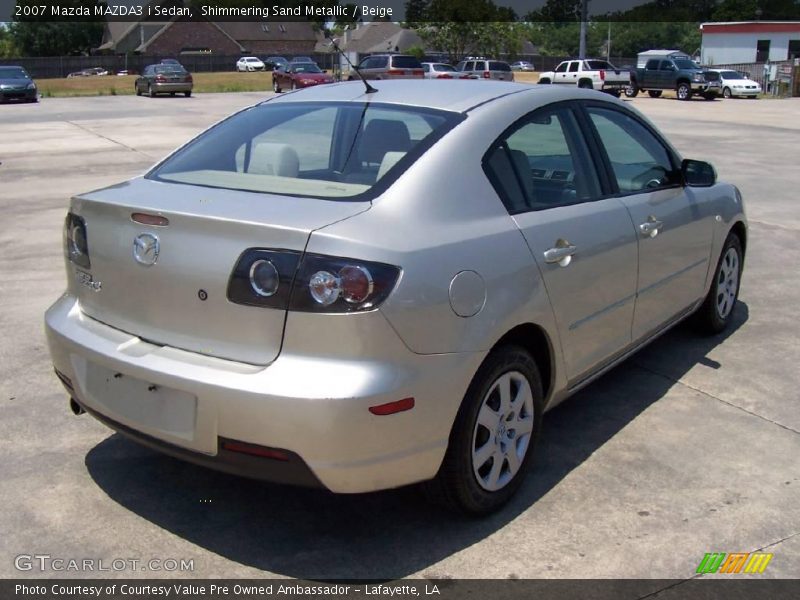 Shimmering Sand Metallic / Beige 2007 Mazda MAZDA3 i Sedan