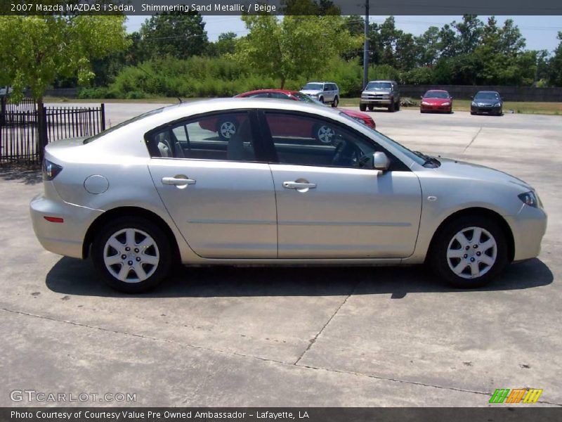 Shimmering Sand Metallic / Beige 2007 Mazda MAZDA3 i Sedan