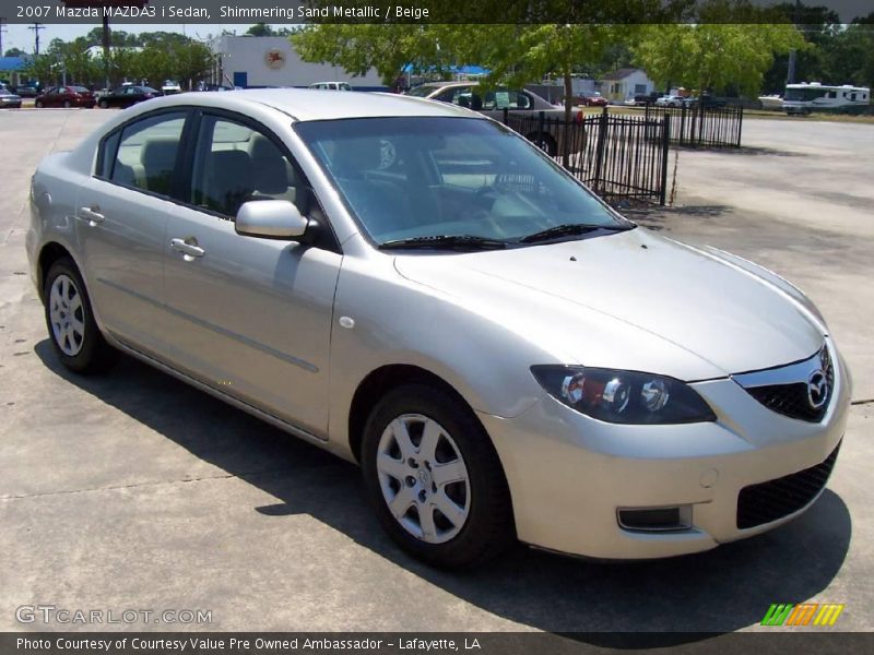 Shimmering Sand Metallic / Beige 2007 Mazda MAZDA3 i Sedan
