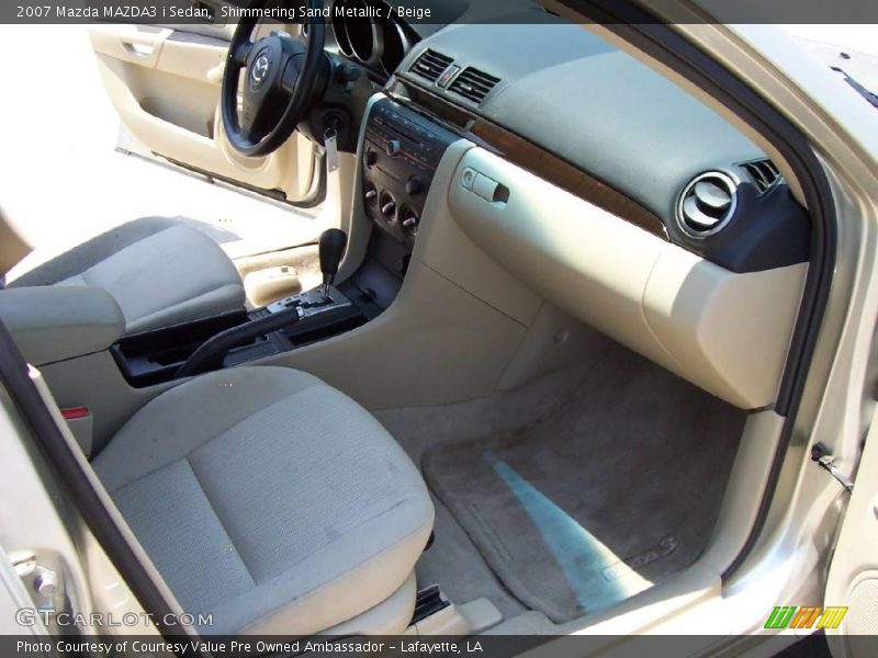 Shimmering Sand Metallic / Beige 2007 Mazda MAZDA3 i Sedan