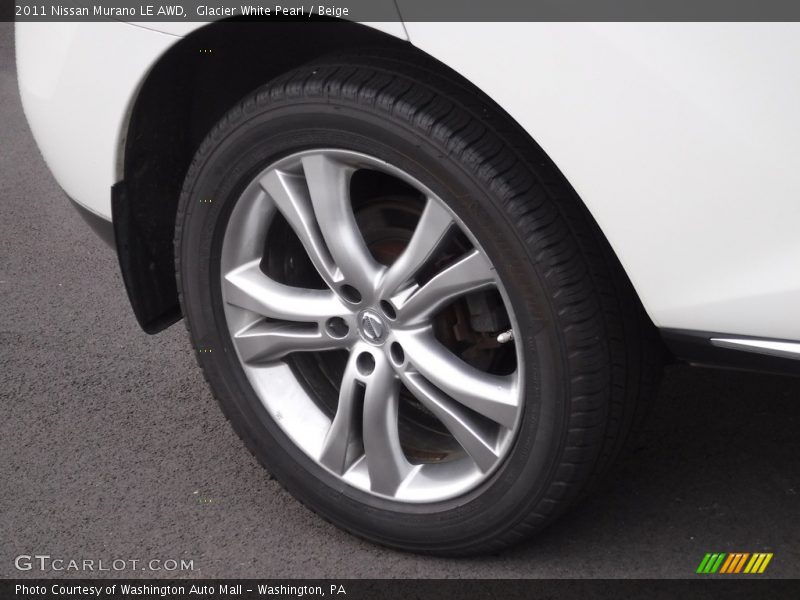 Glacier White Pearl / Beige 2011 Nissan Murano LE AWD