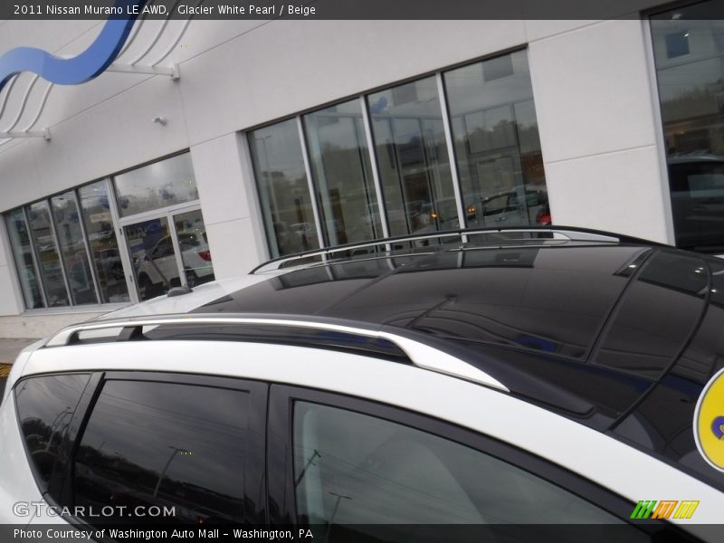 Glacier White Pearl / Beige 2011 Nissan Murano LE AWD
