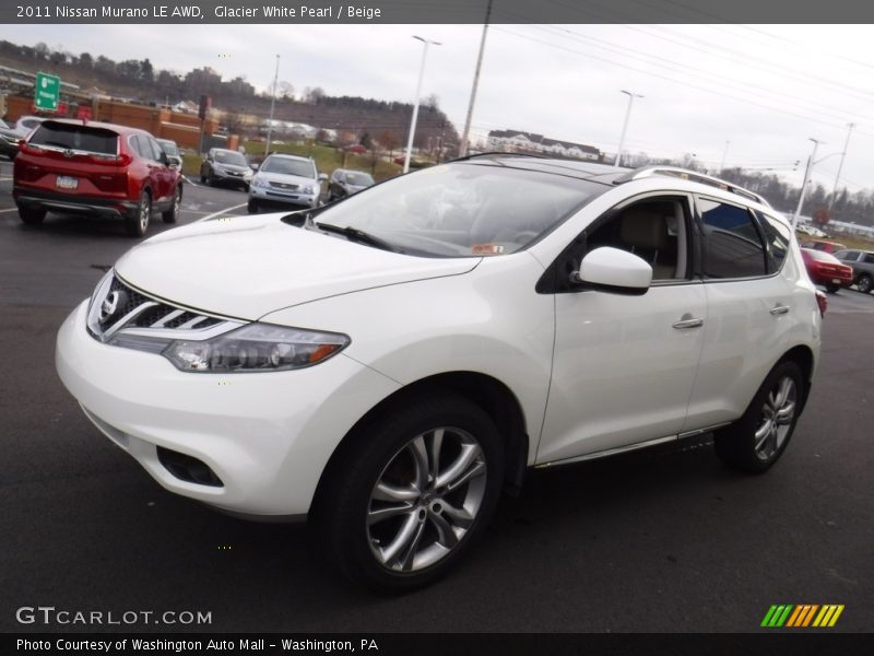Glacier White Pearl / Beige 2011 Nissan Murano LE AWD