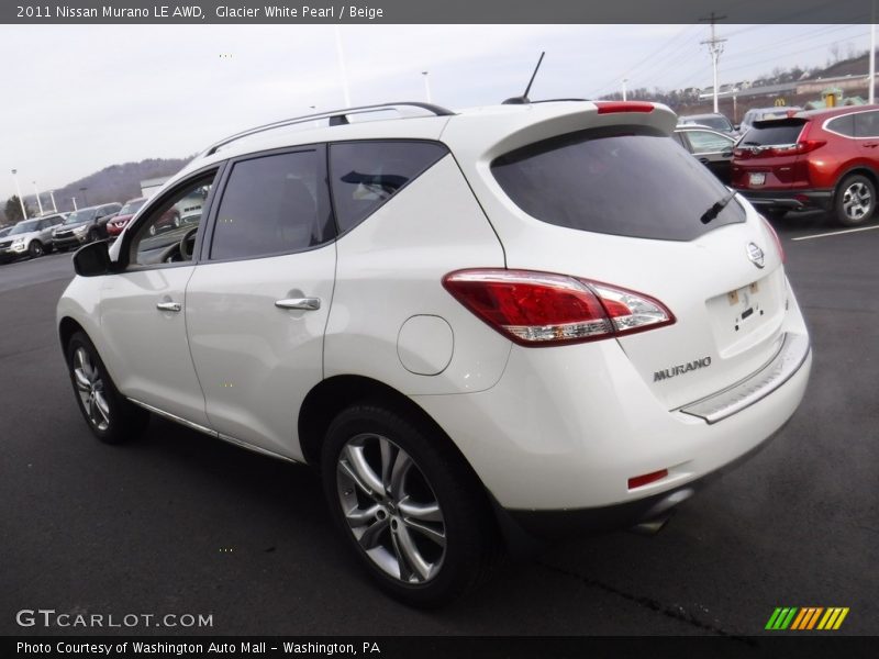 Glacier White Pearl / Beige 2011 Nissan Murano LE AWD