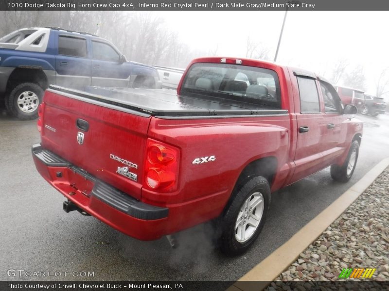 Inferno Red Crystal Pearl / Dark Slate Gray/Medium Slate Gray 2010 Dodge Dakota Big Horn Crew Cab 4x4