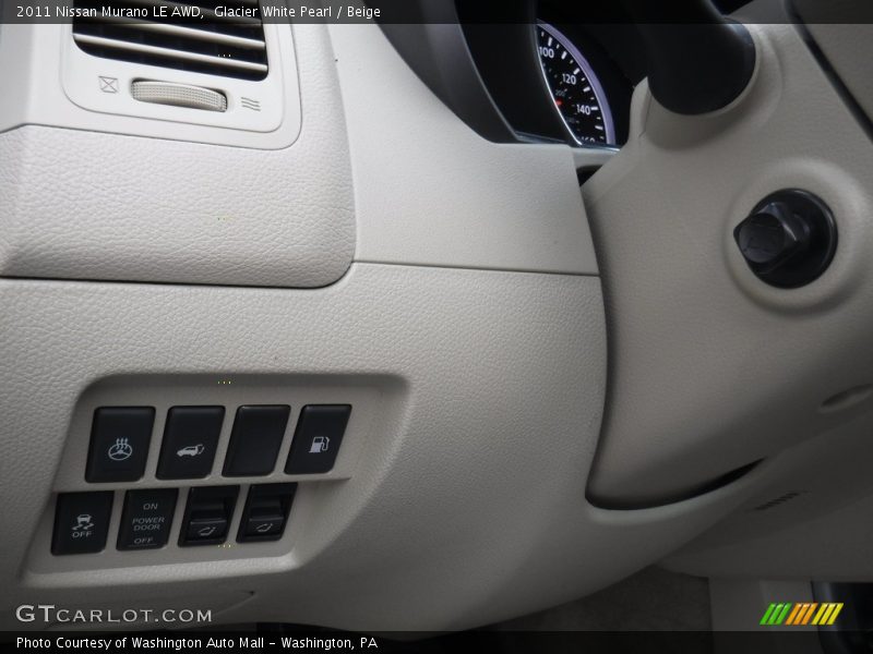 Glacier White Pearl / Beige 2011 Nissan Murano LE AWD