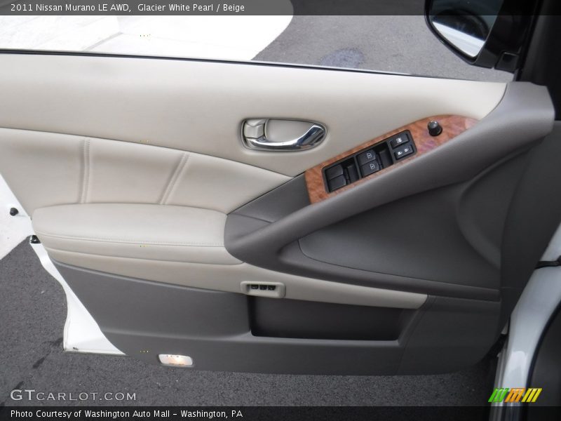 Glacier White Pearl / Beige 2011 Nissan Murano LE AWD