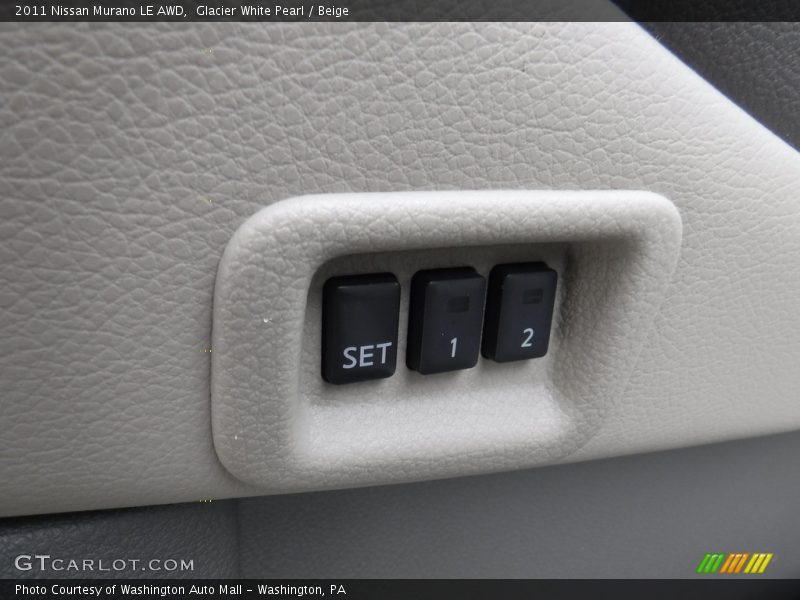 Glacier White Pearl / Beige 2011 Nissan Murano LE AWD