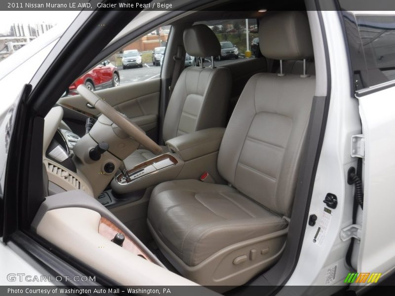 Glacier White Pearl / Beige 2011 Nissan Murano LE AWD