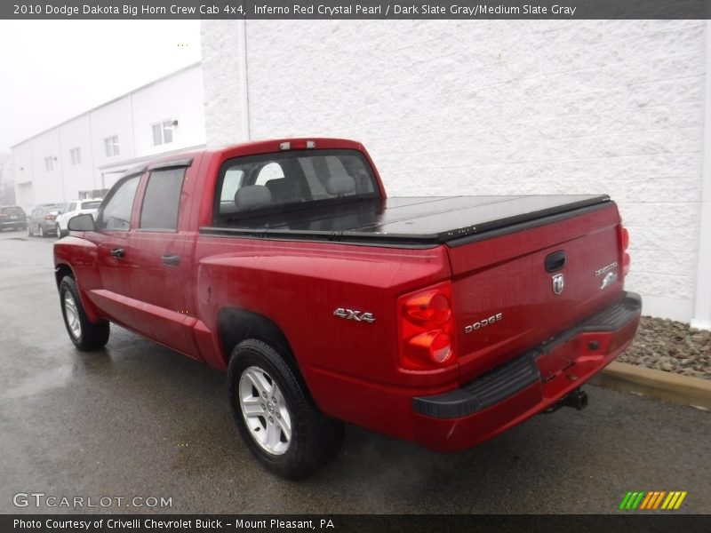 Inferno Red Crystal Pearl / Dark Slate Gray/Medium Slate Gray 2010 Dodge Dakota Big Horn Crew Cab 4x4