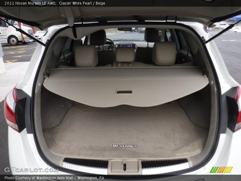 Glacier White Pearl / Beige 2011 Nissan Murano LE AWD