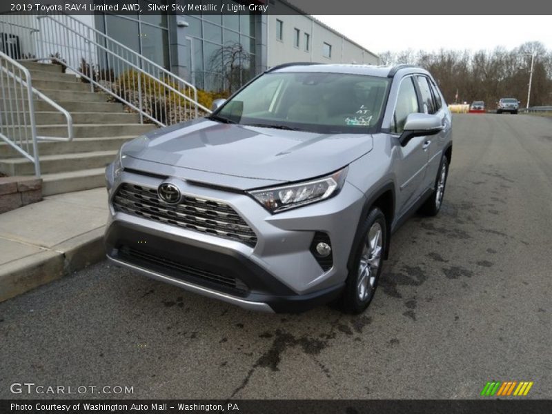 Silver Sky Metallic / Light Gray 2019 Toyota RAV4 Limited AWD