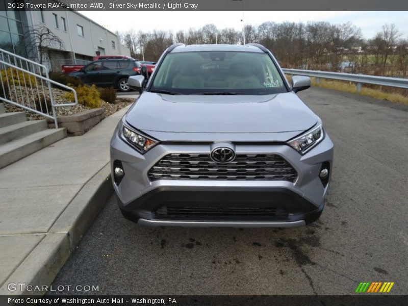 Silver Sky Metallic / Light Gray 2019 Toyota RAV4 Limited AWD