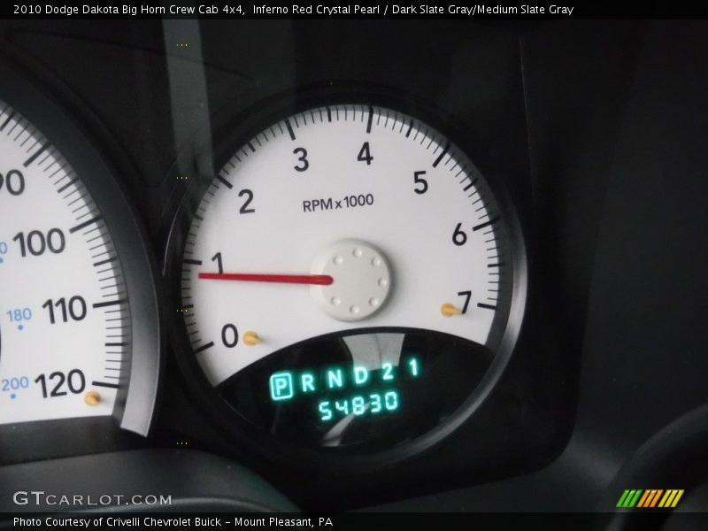 Inferno Red Crystal Pearl / Dark Slate Gray/Medium Slate Gray 2010 Dodge Dakota Big Horn Crew Cab 4x4