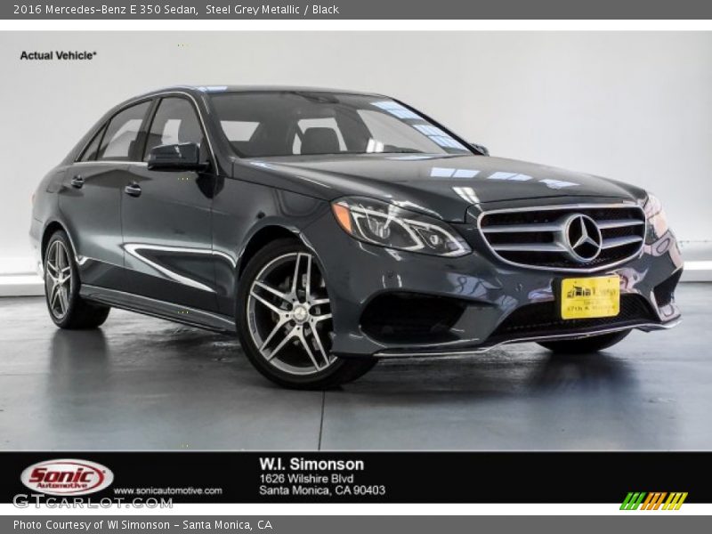 Steel Grey Metallic / Black 2016 Mercedes-Benz E 350 Sedan