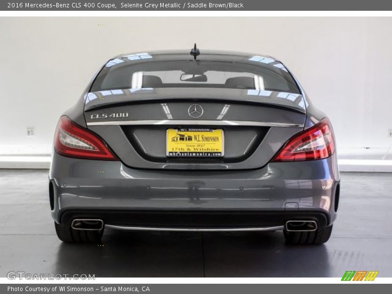 Selenite Grey Metallic / Saddle Brown/Black 2016 Mercedes-Benz CLS 400 Coupe