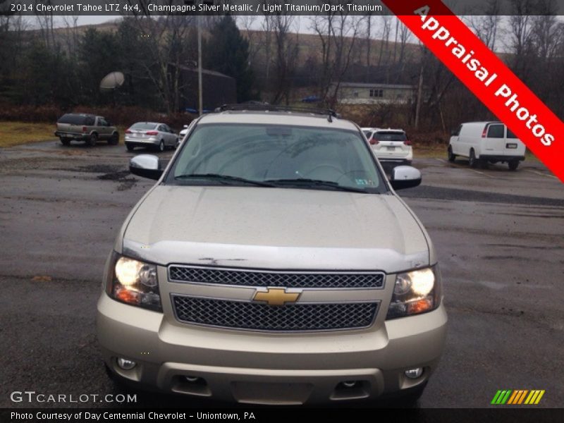 Champagne Silver Metallic / Light Titanium/Dark Titanium 2014 Chevrolet Tahoe LTZ 4x4