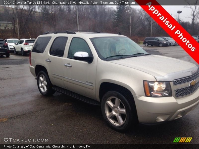 Champagne Silver Metallic / Light Titanium/Dark Titanium 2014 Chevrolet Tahoe LTZ 4x4