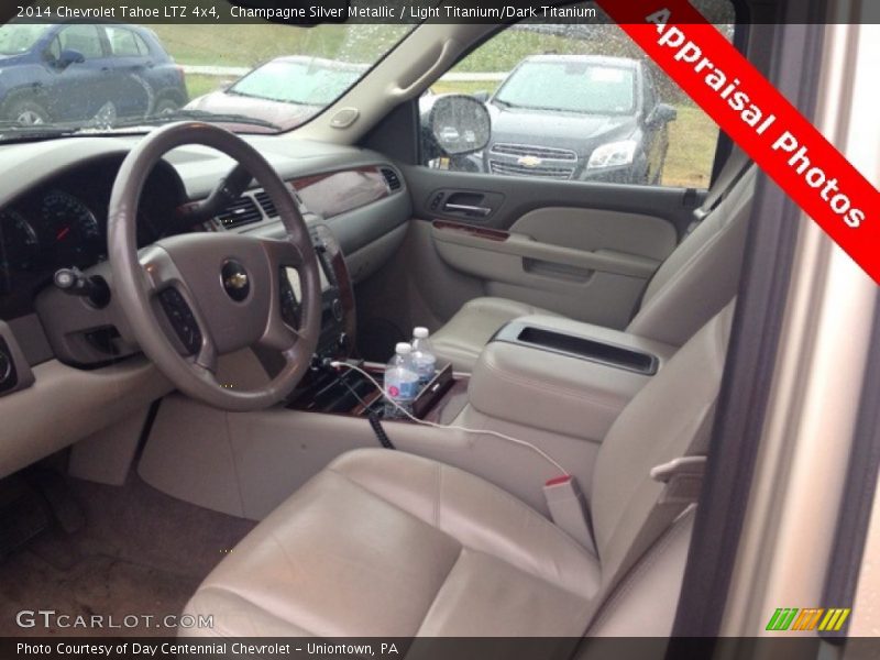 Champagne Silver Metallic / Light Titanium/Dark Titanium 2014 Chevrolet Tahoe LTZ 4x4