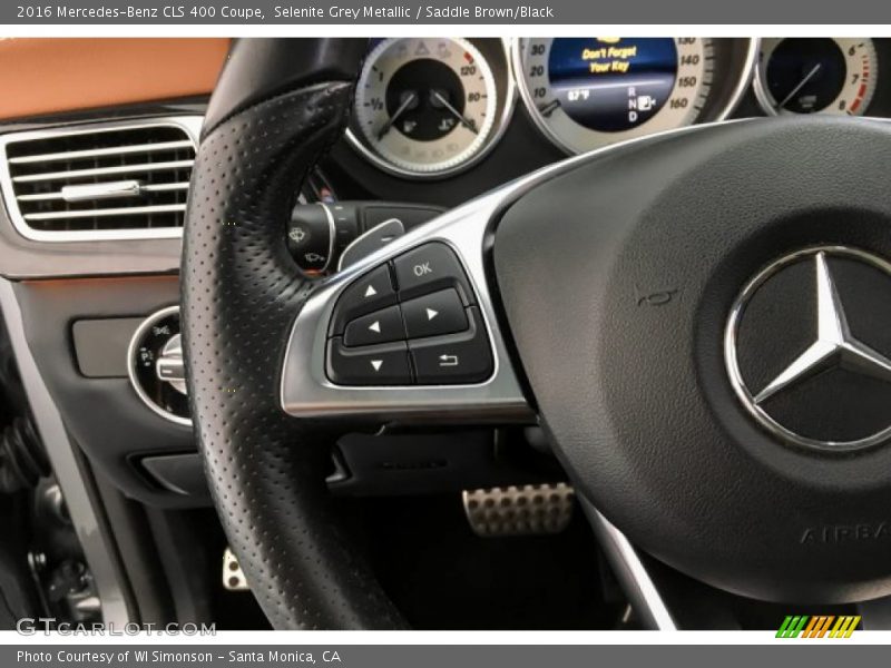 Selenite Grey Metallic / Saddle Brown/Black 2016 Mercedes-Benz CLS 400 Coupe