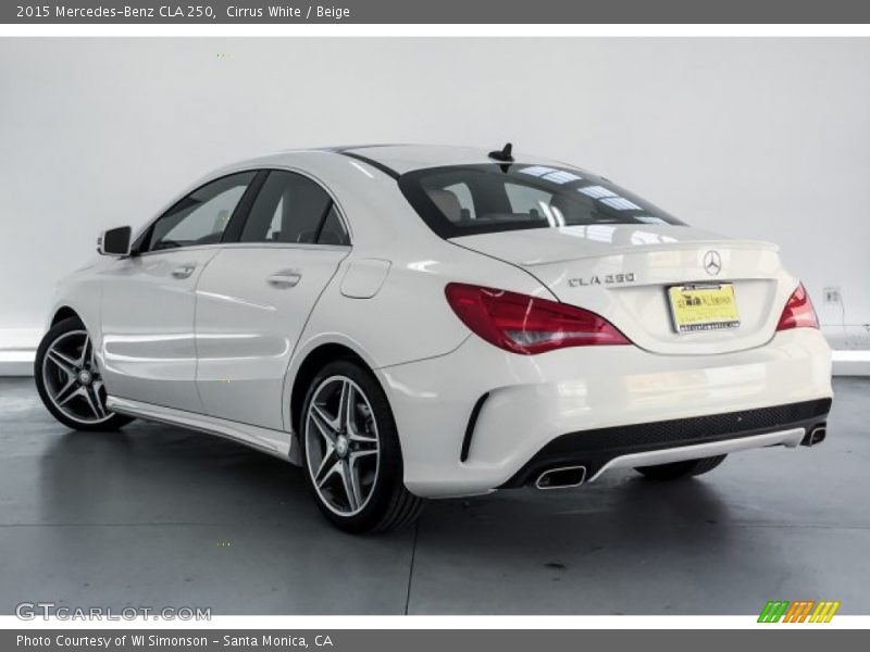 Cirrus White / Beige 2015 Mercedes-Benz CLA 250